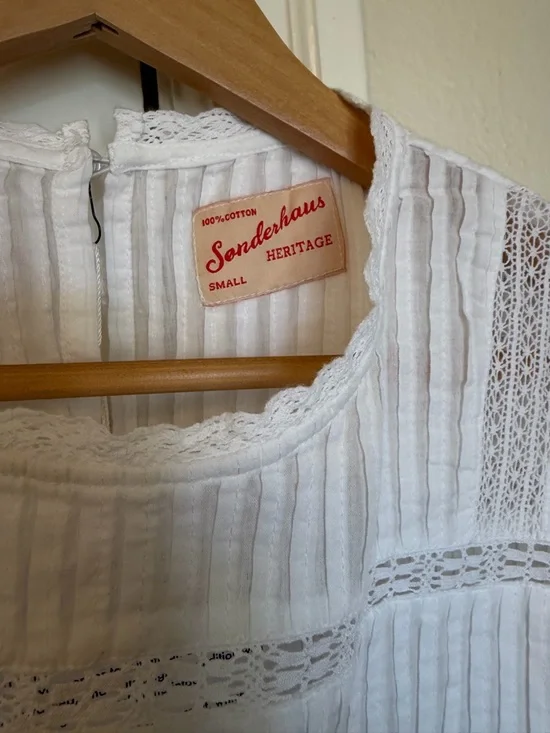 NWT Sonderhaus Margot Dress - Cotton Eyelet Heritage Maxi Dress - Picture 9 of 12